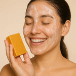 Jabón de Cúrcuma Natural -   ¡LIBERATE DE LAS MANCHAS Y EL ACNE! 🧼🍂 Paga 1 y Lleva 2😱